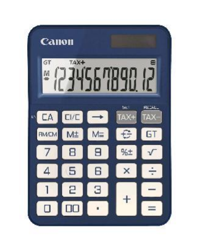 CANON KS-125KB-BL CALCOLATRICE DA TAVOLO 12 CIFRE ALIMENTAZIONE SOLARE/BATTERIA BLU